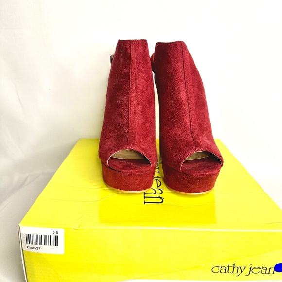 Cathy Jean Sling Back Platform Chunky Heels - Picture 2 of 7